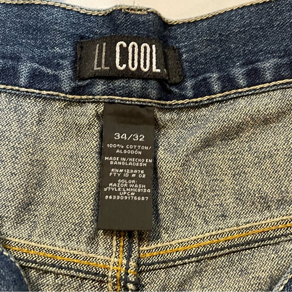 Vintage Y2K LL Cool J Distressed Relaxed Fit Straight Leg Jeans Size 34x32 - Picture 4 of 4